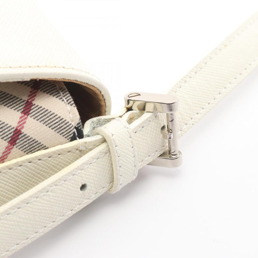 Burberry Nova Check Canvas Leather Shoulder Bag White Beige Tan Multicolor - Picture 7 of 9